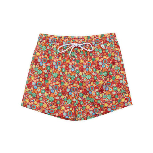 Isaia Red Polyester Swim Short IS-9194665-M