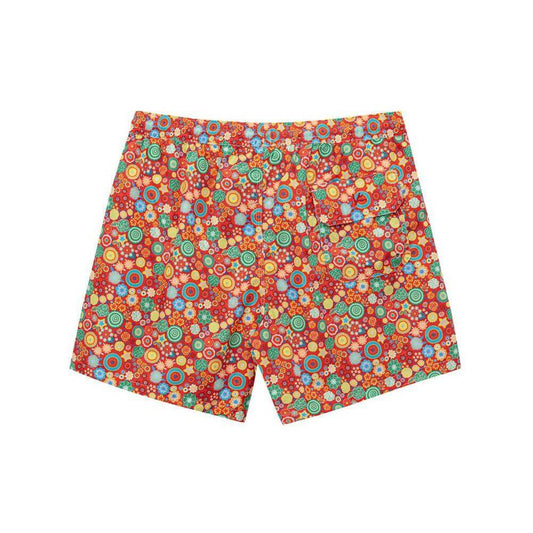 Isaia Red Polyester Swim Short IS-9194665-M