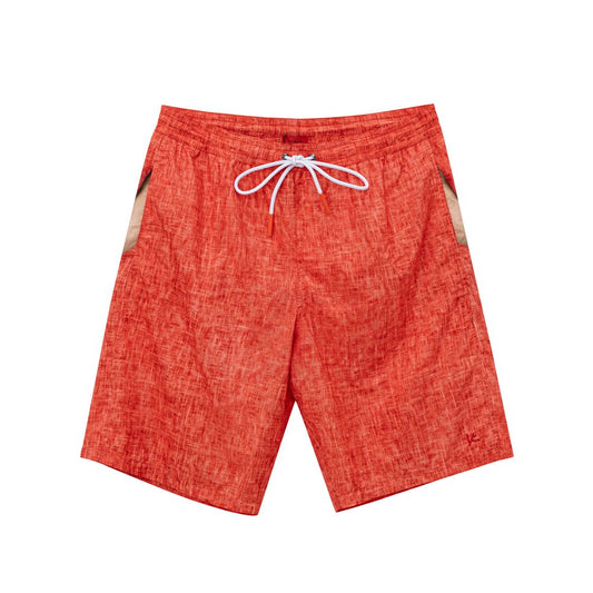 Isaia Red Polyester Swim Short IS-9197665-XL