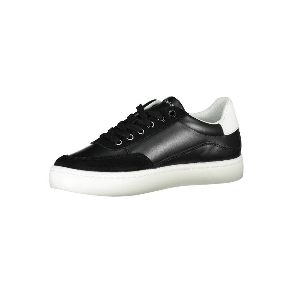 Calvin Klein Sleek Black Lace-Up Sneakers With Contrast Details CA-26222-EU39/US9