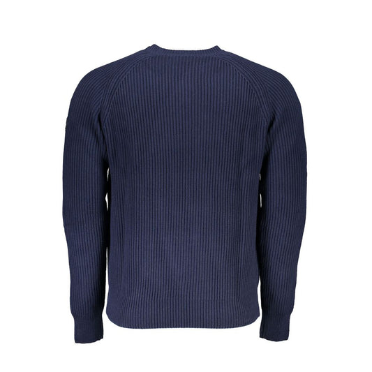North Sails Blue Cotton Men Sweater NO-23340-S
