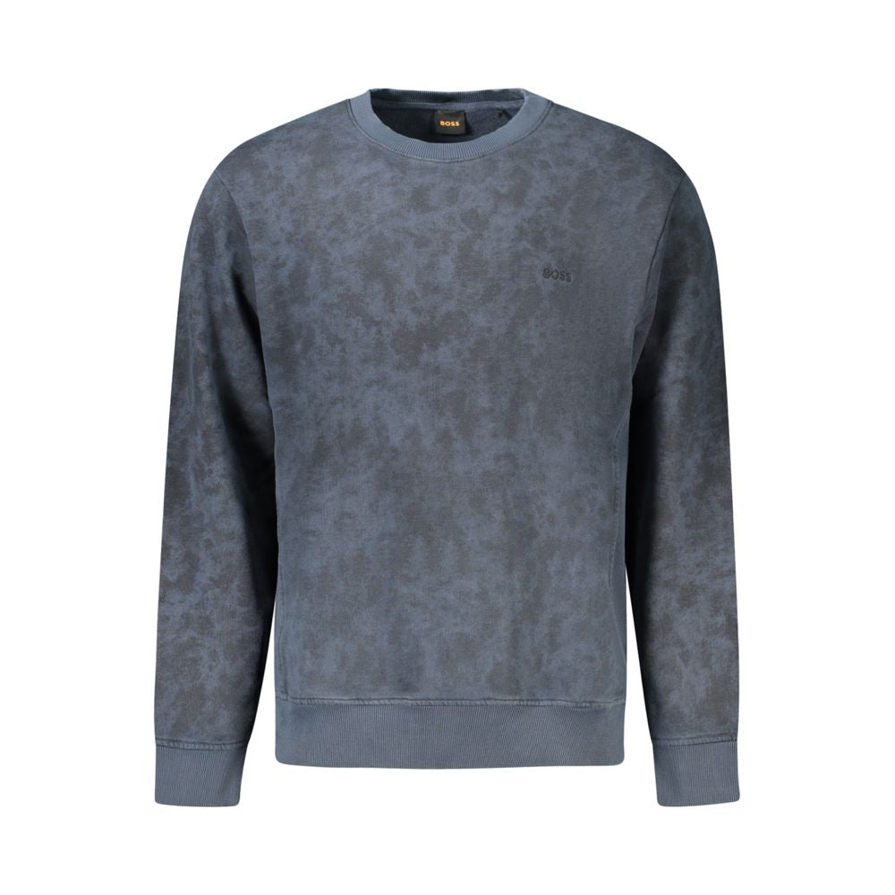Hugo Boss Blue Cotton Men Sweater BO-34562-S
