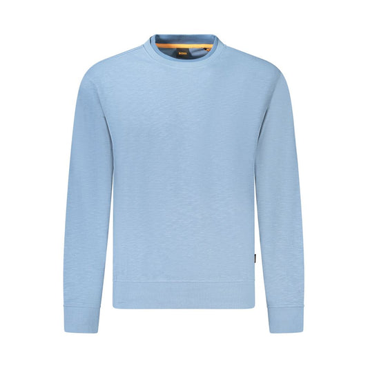 Hugo Boss Light Blue Cotton Men Sweater BO-35293-S