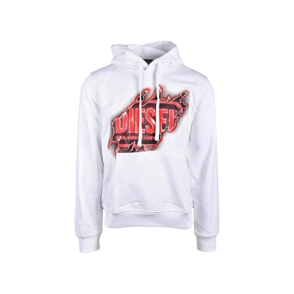 Diesel White Cotton Hoody DI-16627000008-IT48 | L