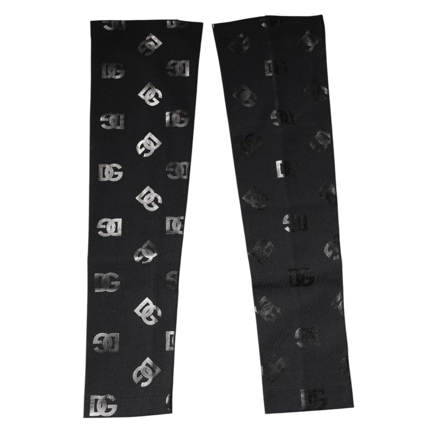 Dolce & Gabbana Black DG Logo Monogram Wool Stretch Arm Sleeves SCS2262