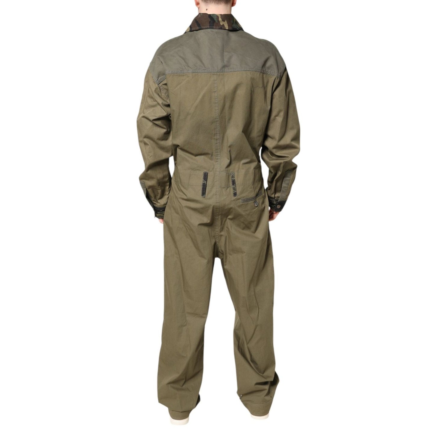 Dolce & Gabbana Brown Cotton Stretch Shirt Pants Casual Set PAN75554-52