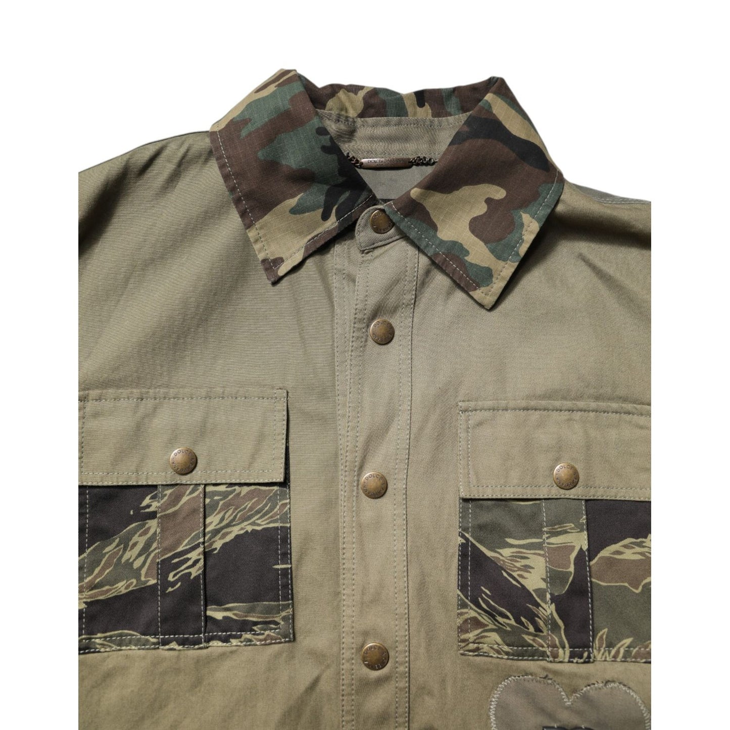 Dolce & Gabbana Brown Cotton Stretch Shirt Pants Casual Set