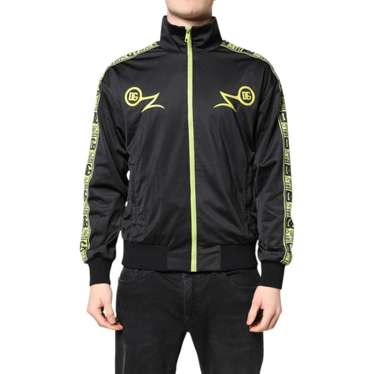 Dolce & Gabbana Black Logo Turtleneck Zip Bomber Jacket JKT41412-44