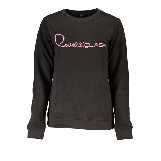 Cavalli Class Black Cotton Sweater CA-26752-XS