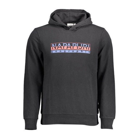 Napapijri Black Cotton Men Sweater NA-37299-XXL