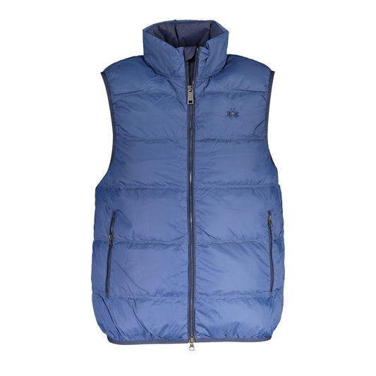 La Martina Blue Polyamide Men Jacket LA-37957-M