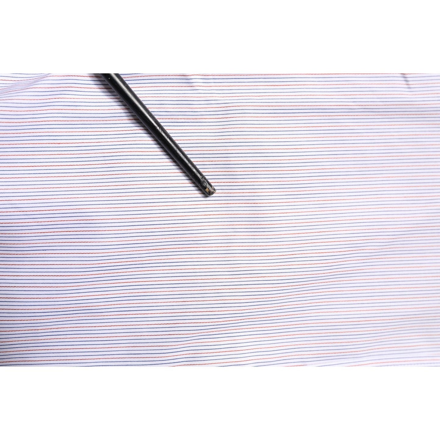 Dolce & Gabbana White Striped Cotton GOLD Long Sleeves Shirt TSH87752-38