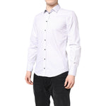 Dolce & Gabbana White Striped Cotton MARTINI Men Dress Shirt TSH87760-38