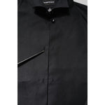 Emporio Armani Black Cotton Long Sleeves Formal Dress Shirt TSH87817-43