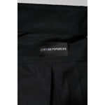 Emporio Armani Black Cotton Long Sleeves Men Formal Dress Shirt TSH87834-41