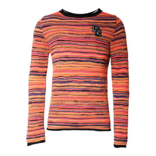 Dolce & Gabbana Multicolor Wool DGLogo Knit Pullover Sweater TSH90260-48