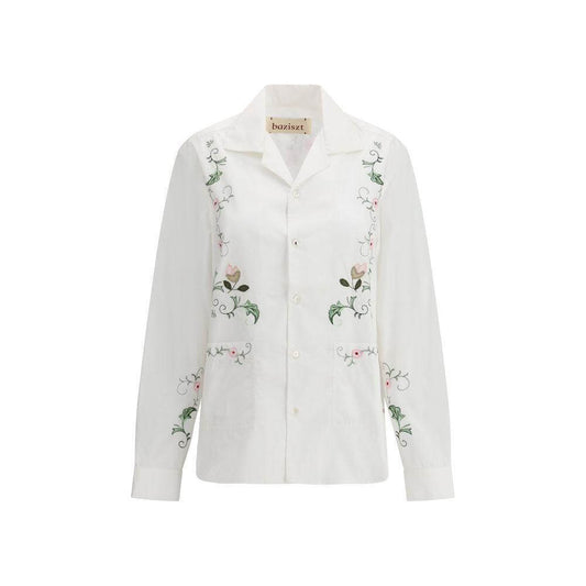 Baziszt Embroidered Shirt BA-PO151SHWHITE-S