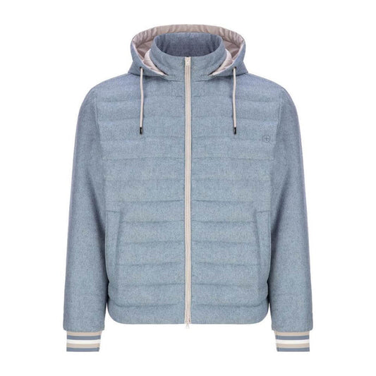 Herno Blue Silk Jacket HE-15364-IT50 | L