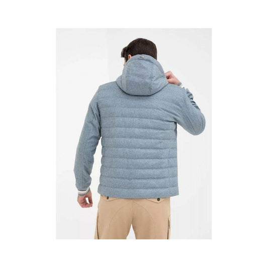 Herno Blue Silk Jacket HE-15364-IT50 | L