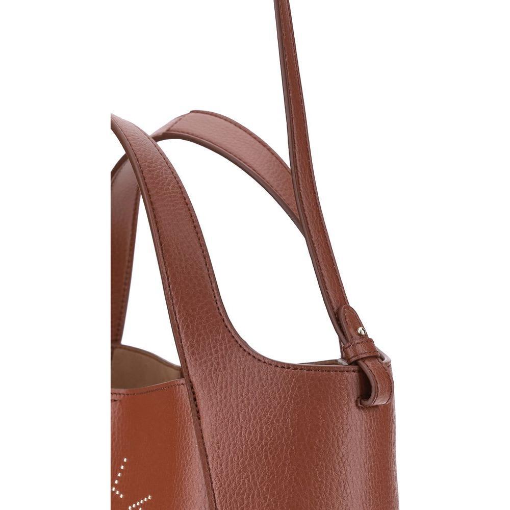 Front view with bag zipped and handles upright.