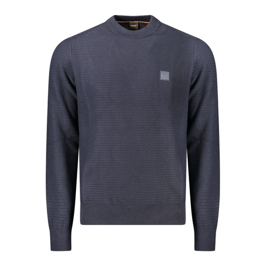 Hugo Boss Blue Cotton Men Sweater BO-34544-S