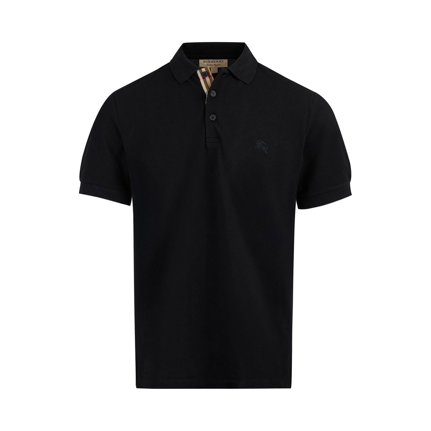 Burberry Black Cotton Collared Polo Shirt BU8000913BK