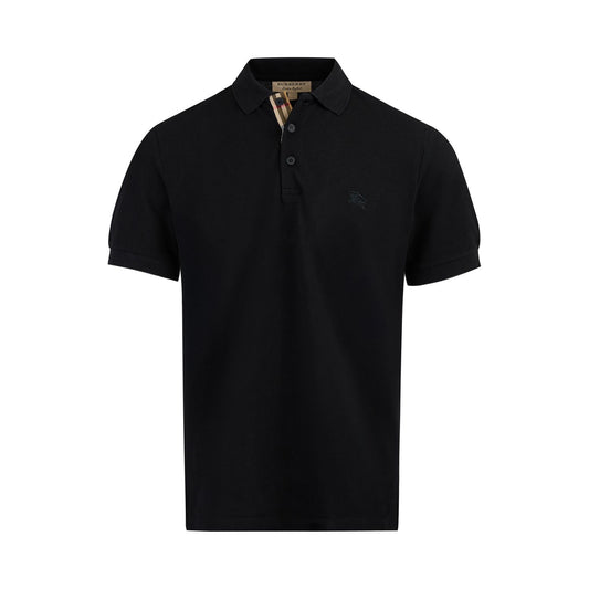 Burberry Black Cotton Collared Polo Shirt BU8000913BK
