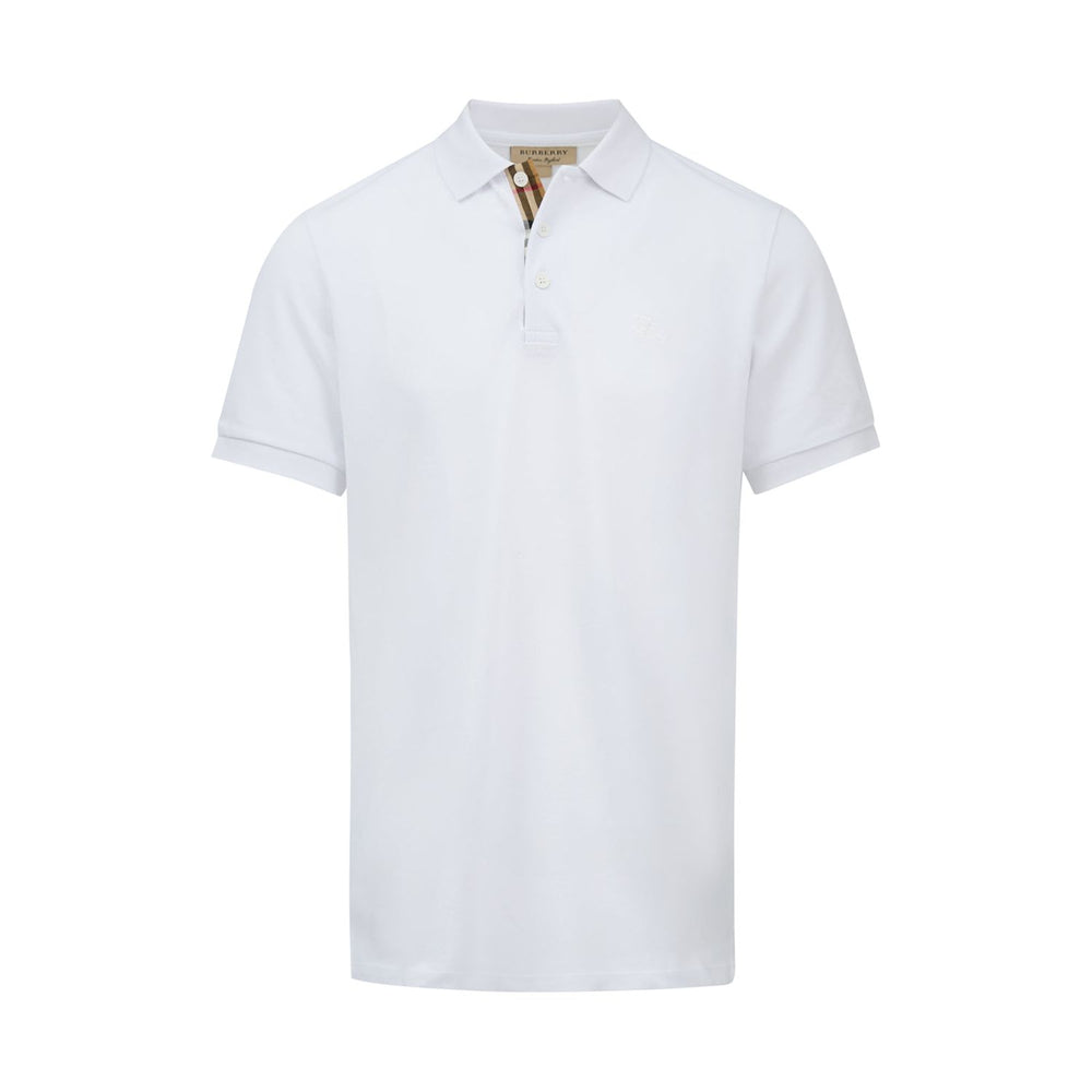 Burberry White Cotton Collared Polo Shirt BU80009191001