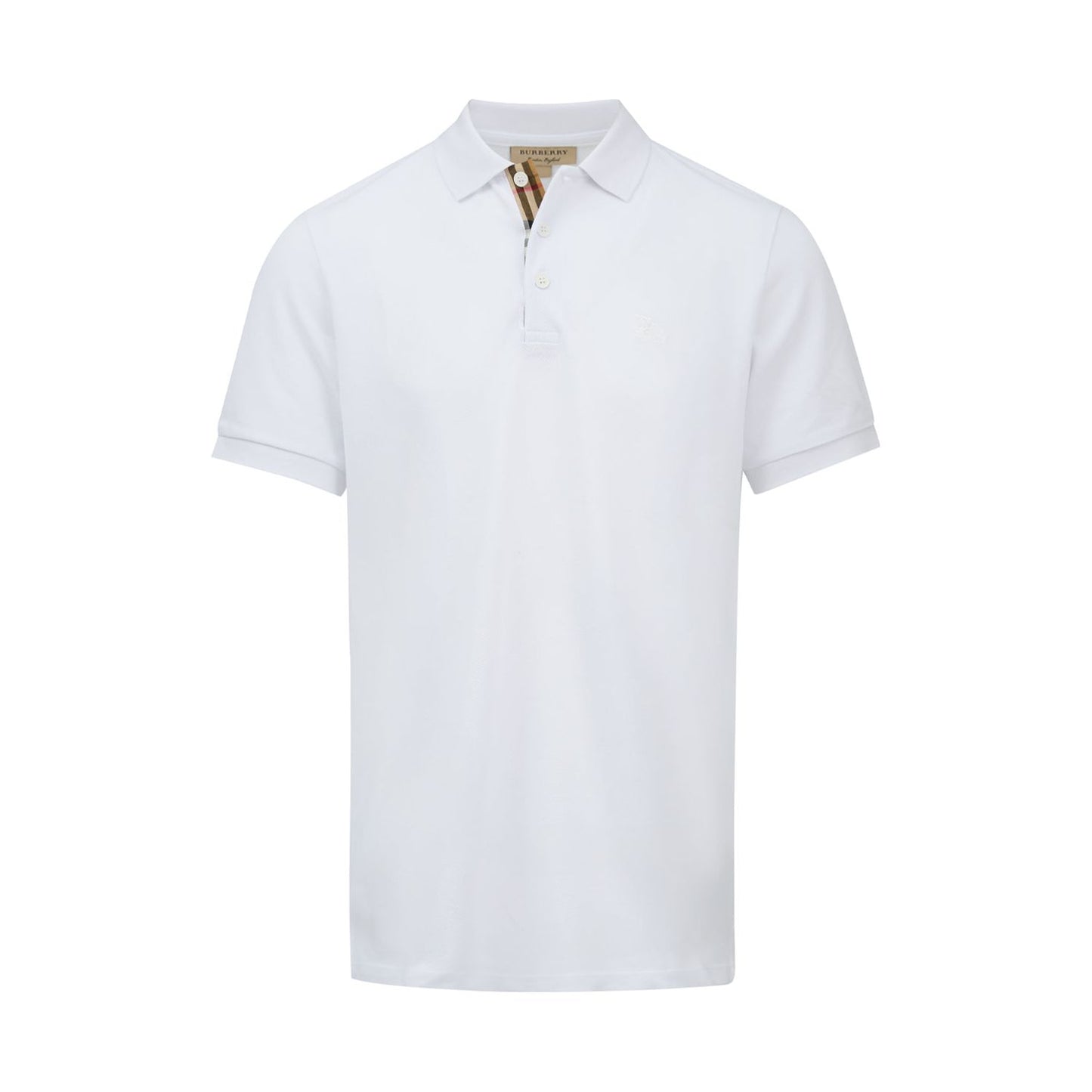 Burberry White Cotton Collared Polo Shirt BU80009191001
