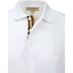 Burberry White Cotton Collared Polo Shirt BU80009191001
