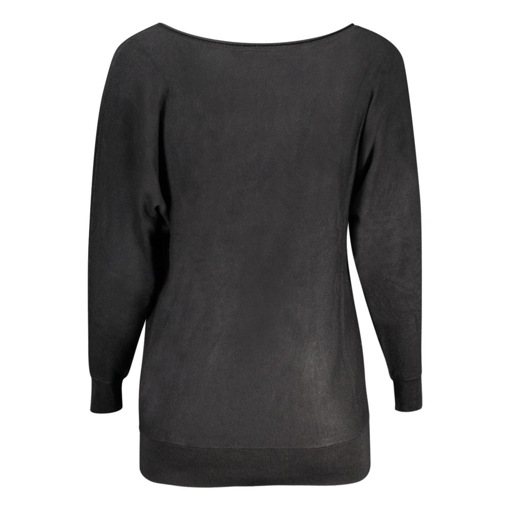 Guess Jeans Black Viscose Sweater GU-32408-XS