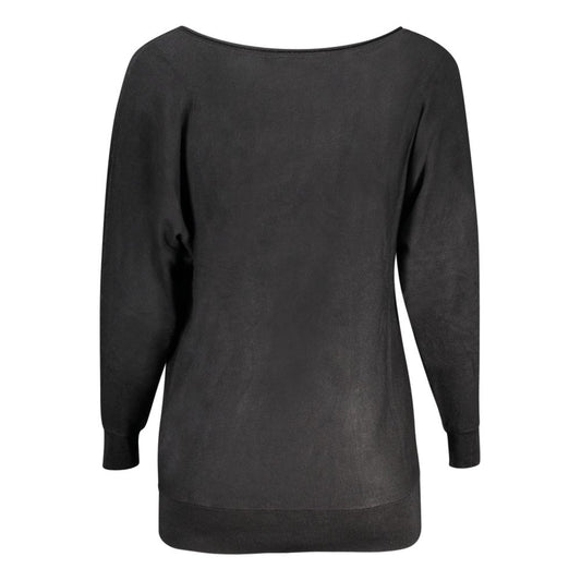 Guess Jeans Black Viscose Sweater GU-32408-XS