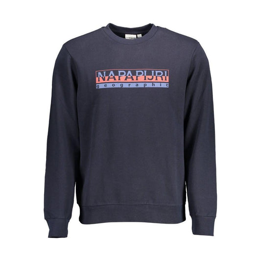 Napapijri Blue Cotton Men Sweater NA-37107-XXL
