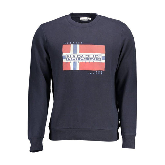 Napapijri Blue Cotton Men Sweater NA-11824-XXL