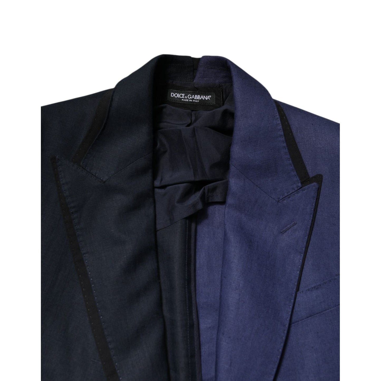 Dolce & Gabbana Navy Blue Double Breasted Suit Coat Blazer