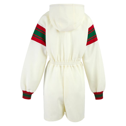 Gucci Cream Polyester Hooded Logo Women Sweatsuit