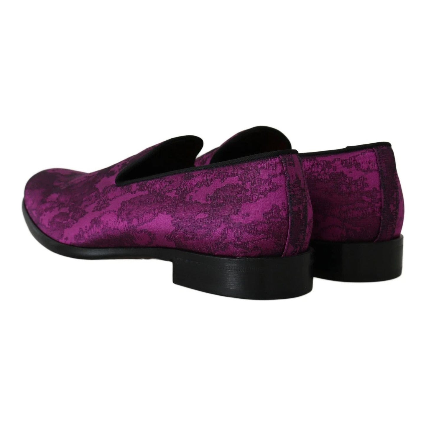 Dolce & Gabbana Purple Jacquard Loafers Dress Formal Shoes MV2186-39