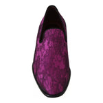 Dolce & Gabbana Purple Jacquard Loafers Dress Formal Shoes MV2186-39