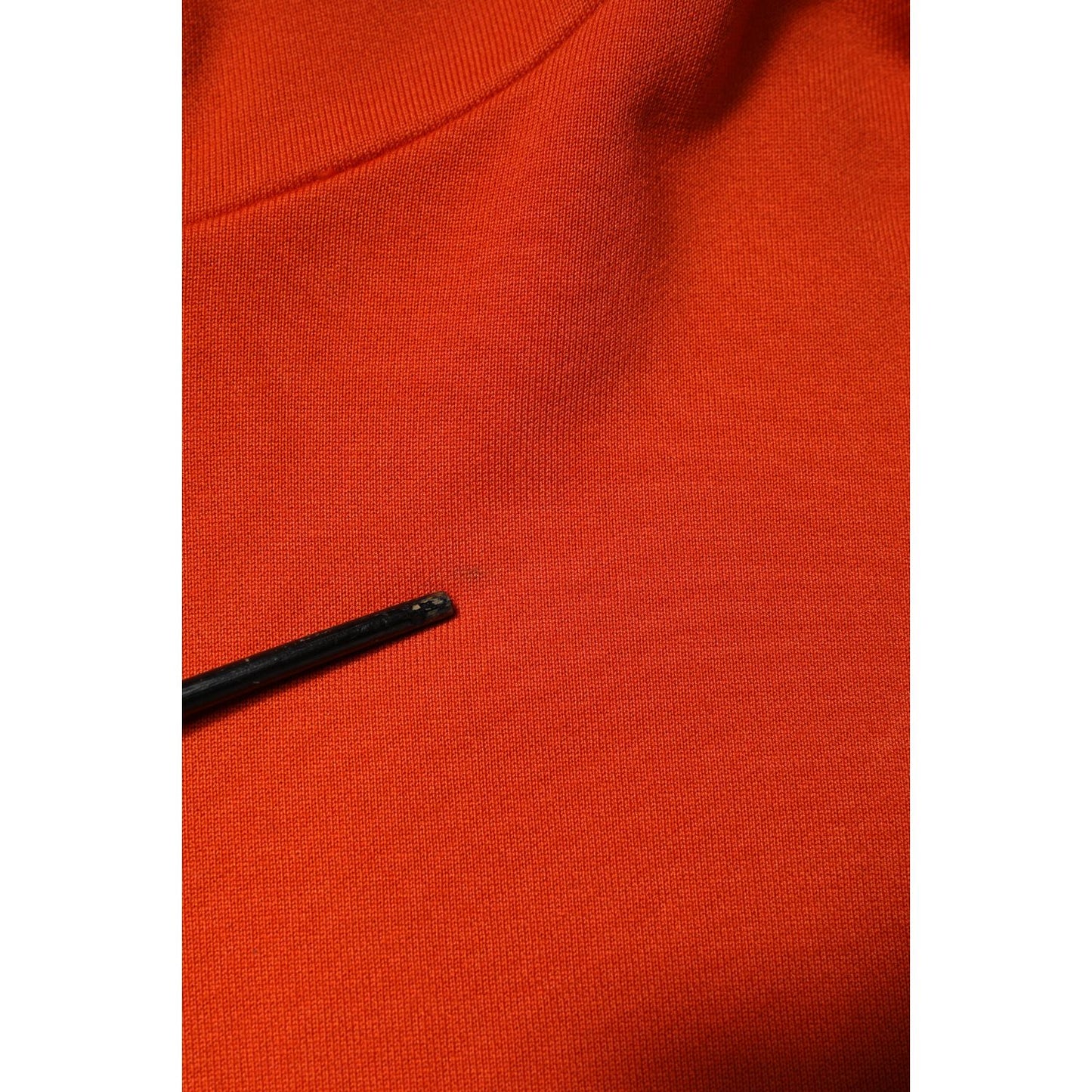 Dolce & Gabbana Orange Cotton Hooded Men Sweatshirt Sweater