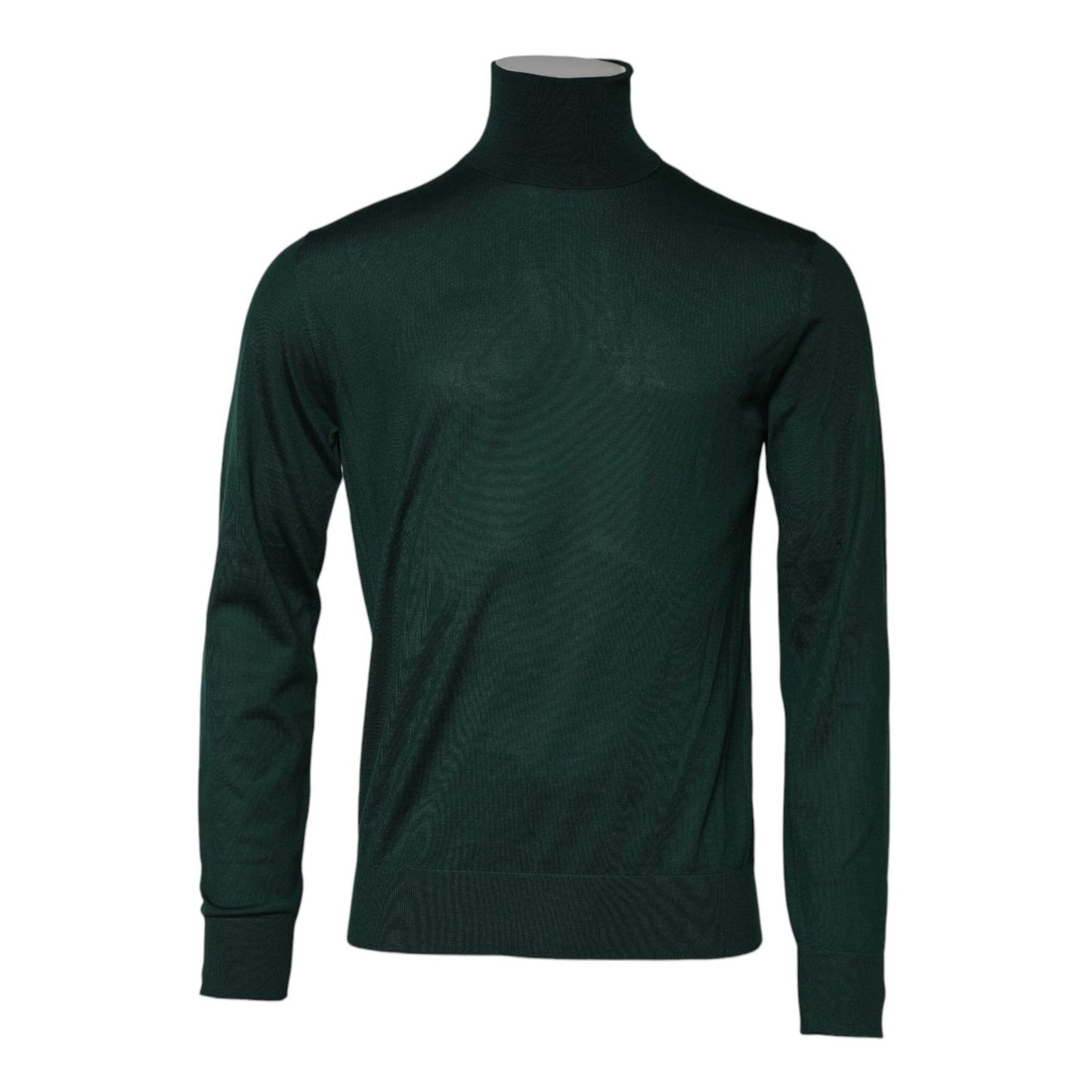 Dolce & Gabbana Green Cashmere Knitted Men Pullover Sweater