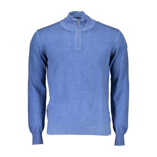 North Sails Blue Cotton Men Sweater NO-886-XXL
