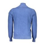 North Sails Blue Cotton Men Sweater NO-886-XXL