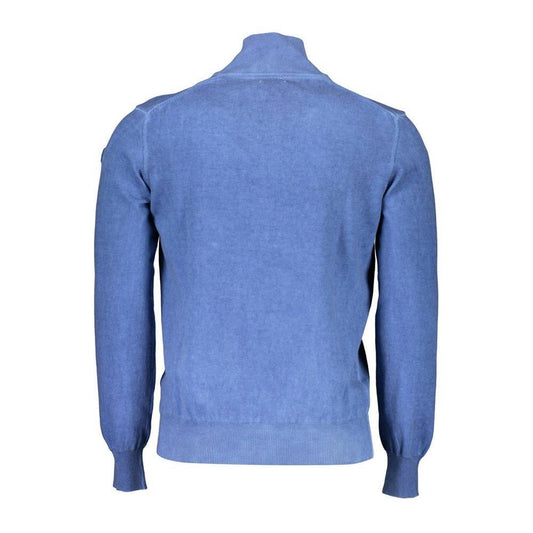 North Sails Blue Cotton Men Sweater NO-886-XXL