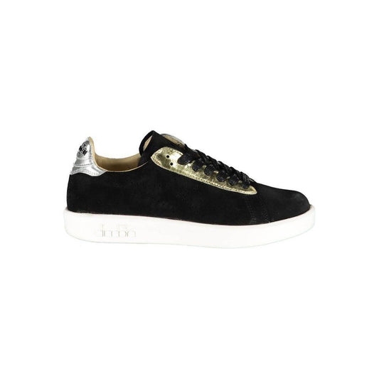 Diadora Black Leather Women Sneaker DI-3499-EU35.5/US5.5