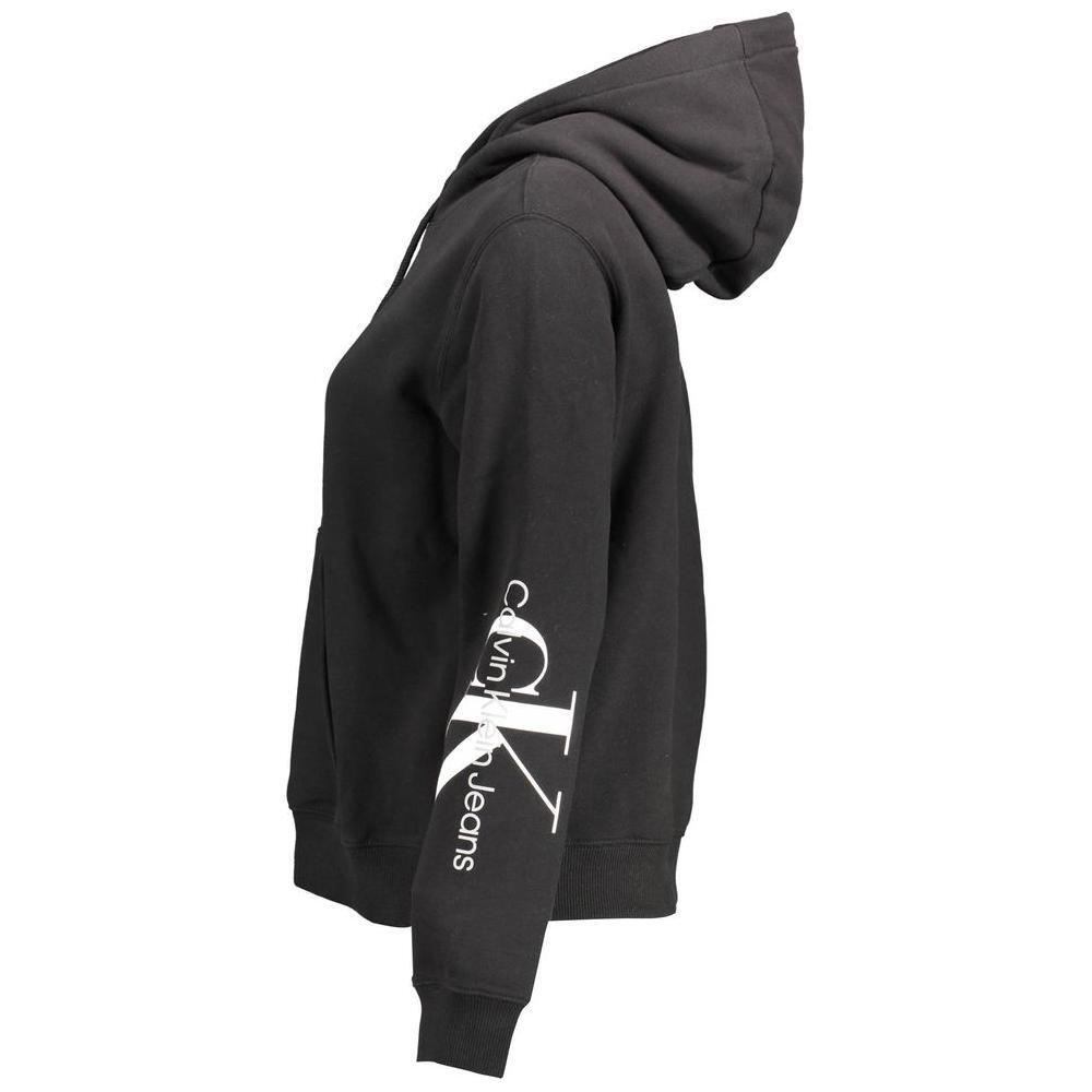 Calvin Klein Black Cotton Women Sweatshirt CA-13493-S