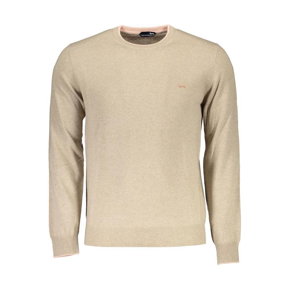 Harmont & Blaine Beige Wool Men Sweater HA-14255-XXL