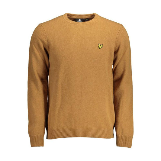 Lyle & Scott Brown Wool Men Sweater LY-15060-S