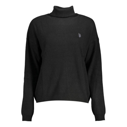 U.S. POLO ASSN. Black Wool Women Sweater US-16948-XL