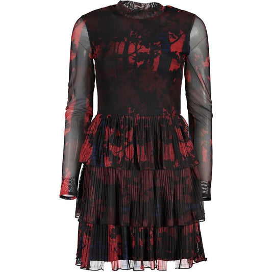 Desigual Chic Contrast Detail Long Sleeve Short Dress