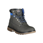 U.S. POLO ASSN. Elegant Gray High Lace-Up Boots with Logo Detail US-24936-EU44/US11